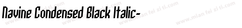 Navine Condensed Black Italic字体转换